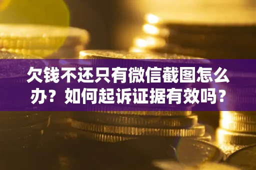 济南欠钱不还只有微信截图怎么办？如何起诉证据有效吗？