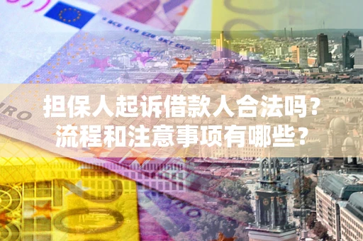 济南担保人起诉借款人合法吗？流程和注意事项有哪些？