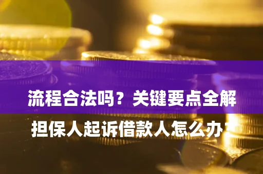 济南

担保人起诉借款人怎么办？流程合法吗？关键要点全解析