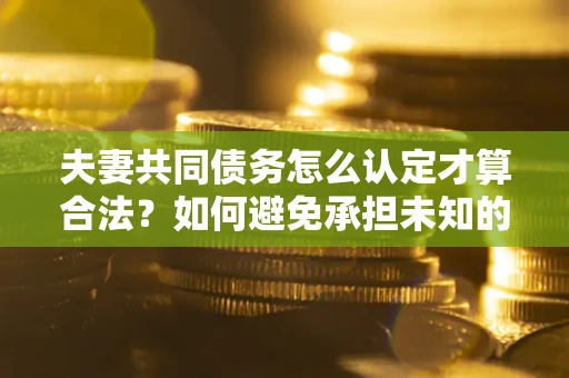 济南夫妻共同债务怎么认定才算合法？如何避免承担未知的债务风险？